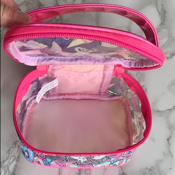 3/$45 ⭐️ Pink Iridescent Unicorn and Colourful Graphics Bag/Purse with handle - Picture 6 of 10